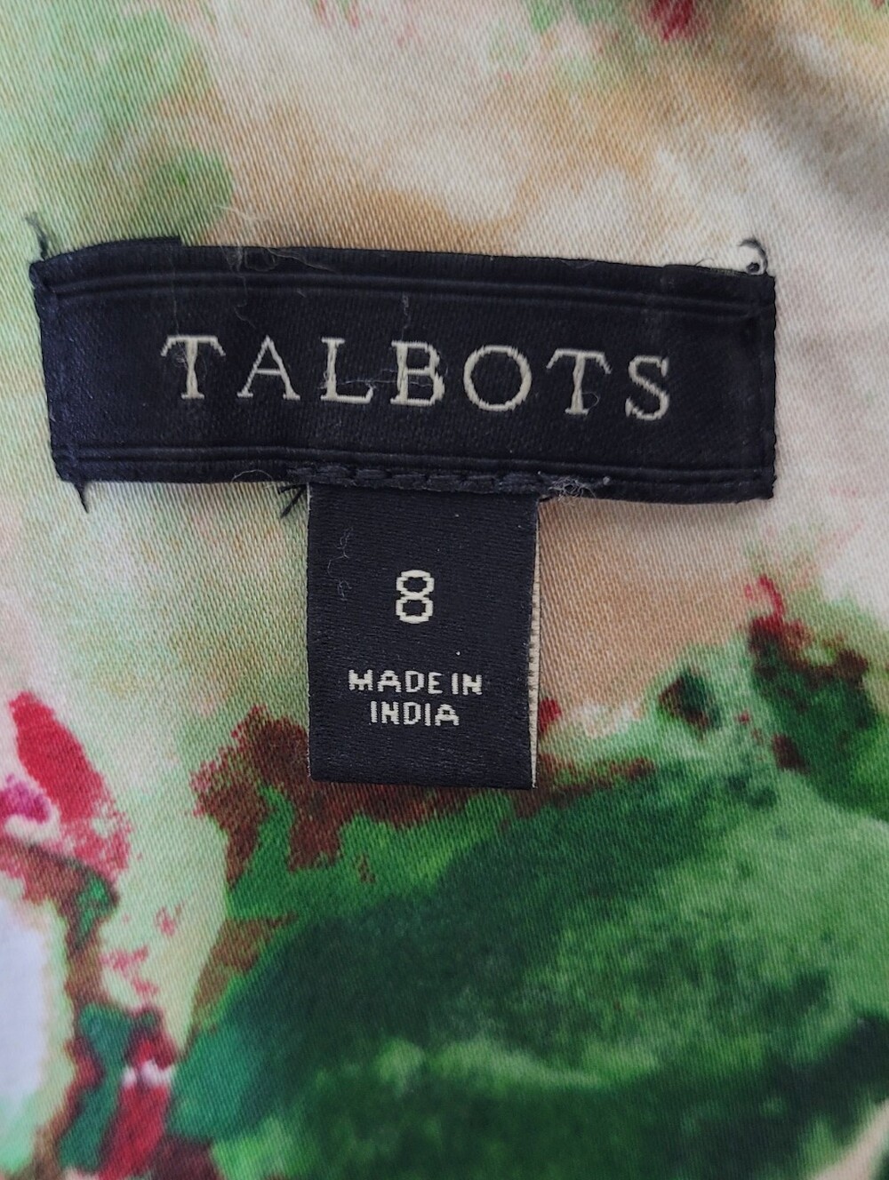 Talbots Floral Knee Length Dress Size 8 - Picture 9 of 10